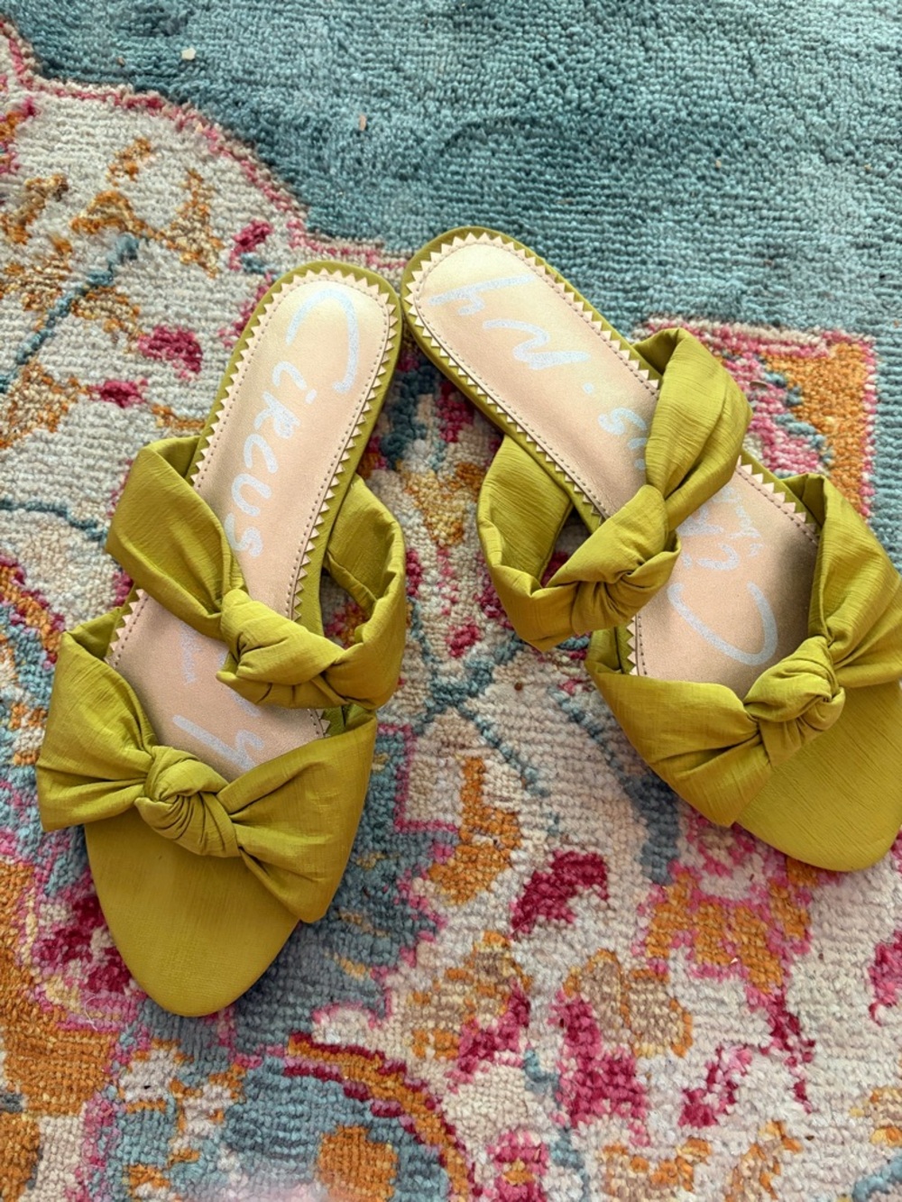 Circus by Sam Edelman Knot-Front Lime Slide Mules